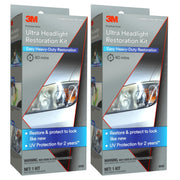 3M kit frontal con caja mostrando el pack doble y componentes para restaurar faros