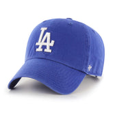 47 Brand Los Angeles Dodgers clean up cap front view showing logo and curved visor benefit of team display