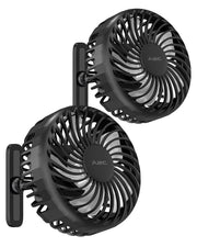 A2C front view of both fans showing compact design and portable cooling benefit