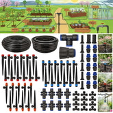 Abakuku front packaging showing full drip irrigation kit and components for quick setup