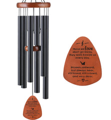 ABEICO front view of memorial wind chime showing full length and finish for tribute