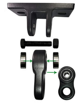 ABUSA front view of mounted pair showing sturdy black finish and secure mount benefit