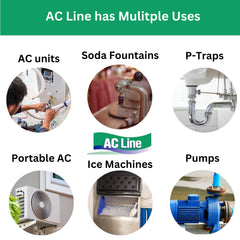 AC Line aplicando producto en línea de drenaje para prevenir obstrucciones