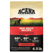 ACANA front packaging showing 4.5 lb bag and benefits