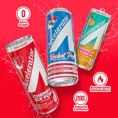 Accelerator lata junto a pesas en gimnasio, apoya energía sostenida durante ejercicio