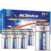 ACDelco empaque frontal de 12 pilas 9V mostrando almacenamiento seguro