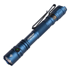 ACEBEAM TAC 2AA frontal mostrando cuerpo compacto y clip, ideal para EDC