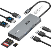 Acer docking station front view showing ports and tidy cable management benefit