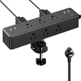 ACOZVIN vista frontal con tomas AC y puertos USB, organiza múltiples dispositivos