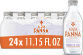 Acqua Panna front packaging 24-pack showing brand and bottle design benefit convenience