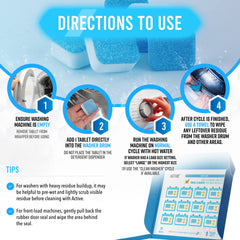 ACTIVE focus on washer gasket cleaned by tablet reducing odors and buildup