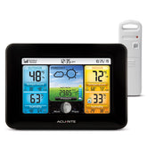 AcuRite front color display showing indoor and outdoor readings, clear home monitoring