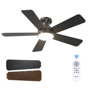 addlon vista frontal del ventilador negro con diseño moderno y ahorro energético