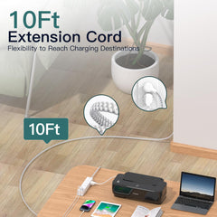 Addtam cable de 10 ft extendido que ofrece flexibilidad en la ubicación