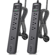 Addtam front view showing five wide outlets and three USB ports for versatile charging