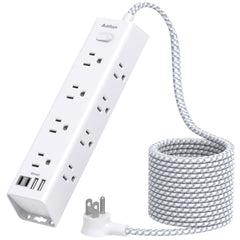 Addtam regleta frontal mostrando 12 tomas y 4 puertos USB para máxima capacidad