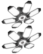 Adiding front view of two ceiling lights showing bright coverage and fast upgrade