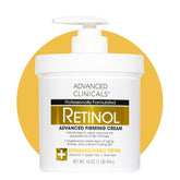 Advanced Clinicals frasco frontal del retinol body lotion mostrando tamaño práctico