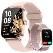 Reloj AEAC frontal con pantalla HD mostrando notificaciones y beneficio de lectura clara
