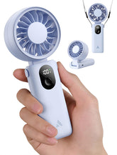 Aecooly ventilador frontal mostrando diseño compacto y botón de control, facilidad de manejo
