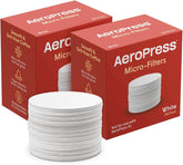 AeroPress paquete frontal mostrando el diseño y cantidad, conveniencia de stock