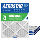 Aerostar front packaging 16x25x1 showing clean packaging and product benefits