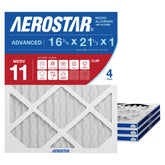 Aerostar vista frontal del paquete de 4 filtros, mejora la calidad del aire