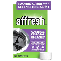 Affresh empaque frontal de 12 tabletas mostrando el producto y su duración anual