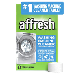 Affresh presentación 12 tabletas muestra almacenamiento y conveniencia