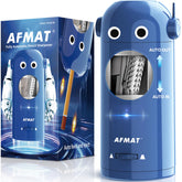 AFMAT PSX5RB front view in blue showing compact design and buttons, ideal for small desks