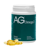 AG1 bottle front label showing product name and potency benefit