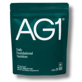AG1 refill pouch front showing clean packaging and benefits
