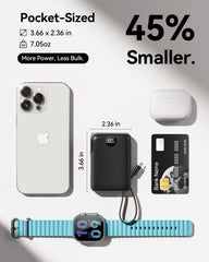 AIFENG power bank en mano mostrando tamaño real y ligereza para llevar