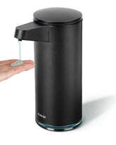 AIKE front view matte black dispenser showing sleek finish and hygiene benefit