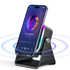 AIKELA altavoz con soporte frontal mostrando el diseño compacto y elegante