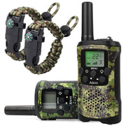 Aikmi front view showing walkie talkies pack and camo design for confident play