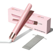 AIMSEE plancha mini frontal en rosa, portátil y elegante