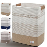 AINUOQI front view of tall woven hamper showing large capacity and clean design