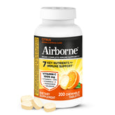 Airborne bottle front showing citrus 200ct and clear benefit convenience