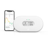 Airthings View Plus front display showing clear readings and easy monitoring benefit