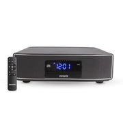 AIWA vista frontal del altavoz mostrando diseño y control, audio potente