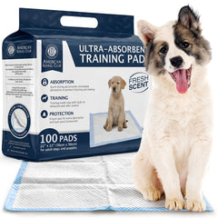 American Kennel Club front packaging showing 100-count pads and fresh scent benefit