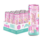 Alani Nu front pack showing Cotton Candy flavor and benefits