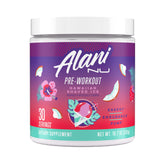 Alani Nu jar front view showing Hawaiian Shaved ICE flavor and servings benefit
