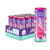Alani Nu can front view showing Hawaiian Shaved Ice flavor and bright label benefits