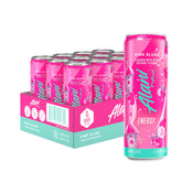 Alani Nu front packaging showing 12-pack and portable benefit