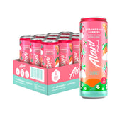 Alani Nu front packaging showing Strawberry Sunrise can and flavor appeal