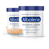 Albolene frontal del envase 12 oz mostrando presentación doble y practicidad
