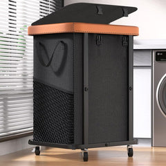 alentar front view closed lid showing sleek black design and durable storage benefit