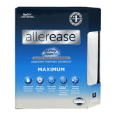 Aller-Ease protector frontal para queen mostrando ajuste y protección impermeable.